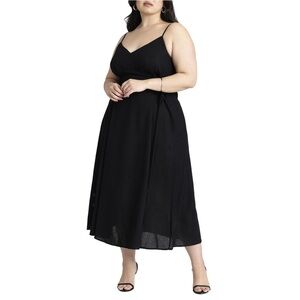ELOQUII LACE UP DETAIL DRESS